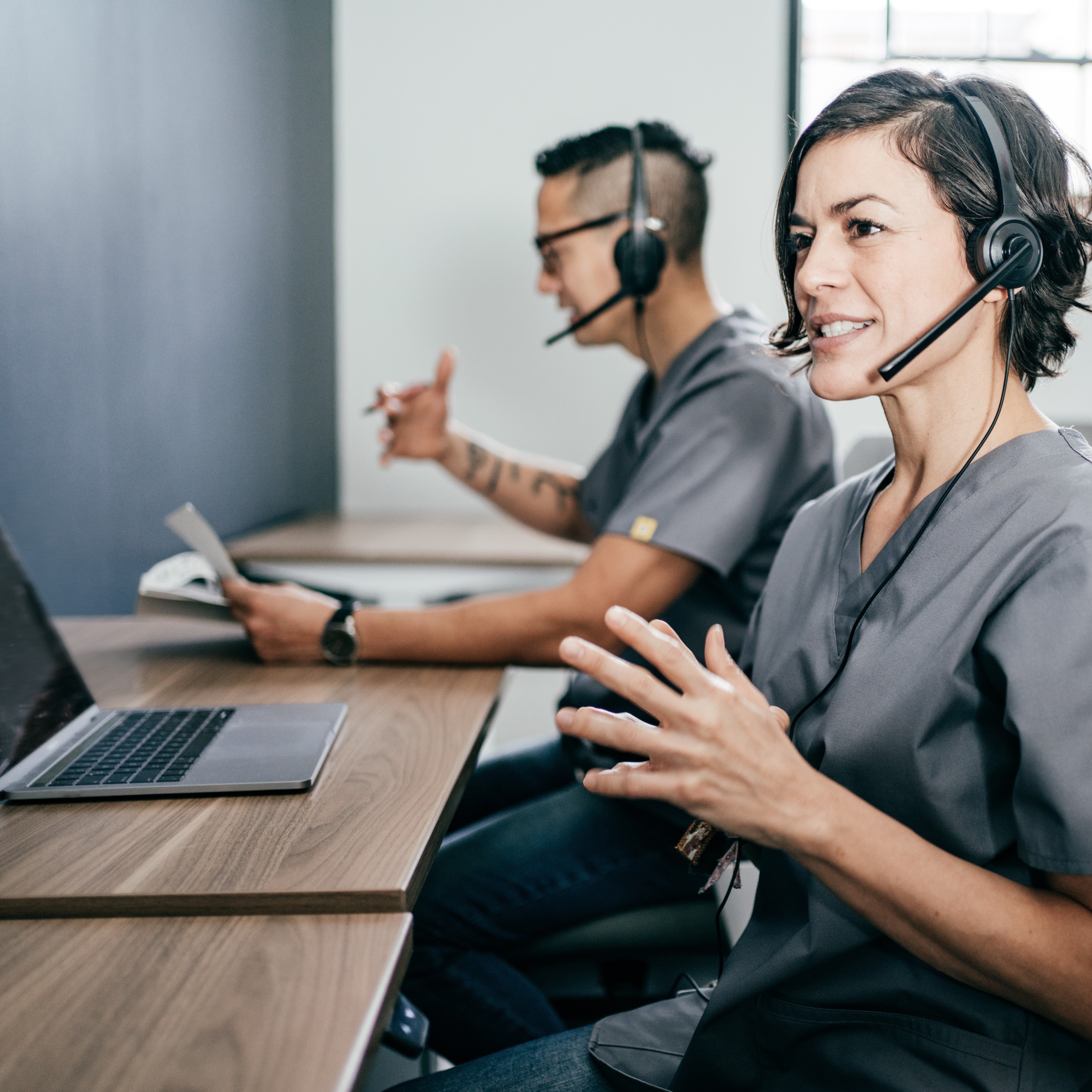 Nurses Talking on Phone